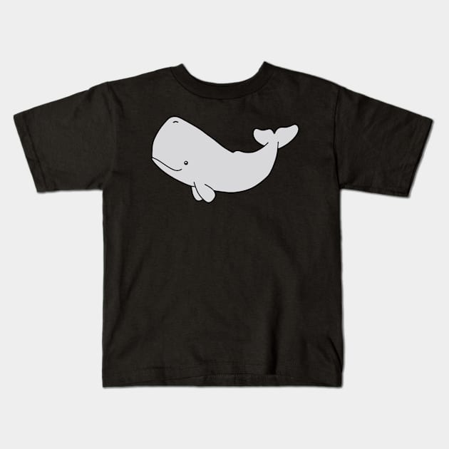 Cartoon Sperm Whale Kids T-Shirt by Marina Rehder